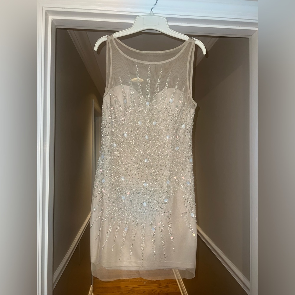 Nude and sparkly homecoming dress